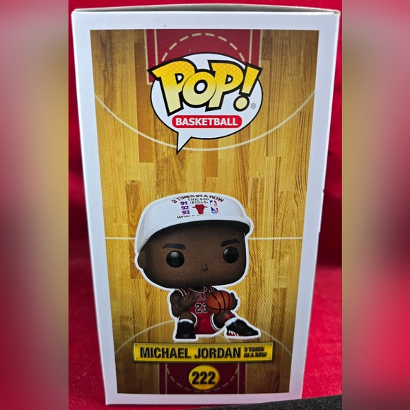 Funko Pop! Michael Jordan 3 Times In A Row Funko #222 (Nib) With Pop Protector - Picture 6 of 7